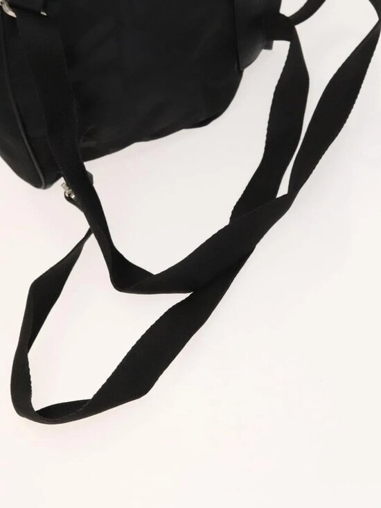 Salvatore Ferragamo Backpack Nylon Black Silver Auth 130220